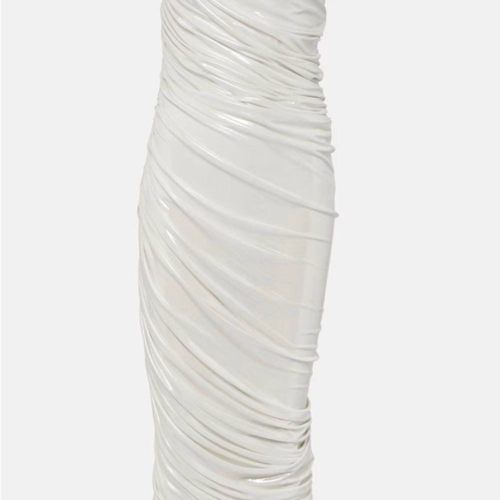 Norma Kamali One Shoulder White Dress